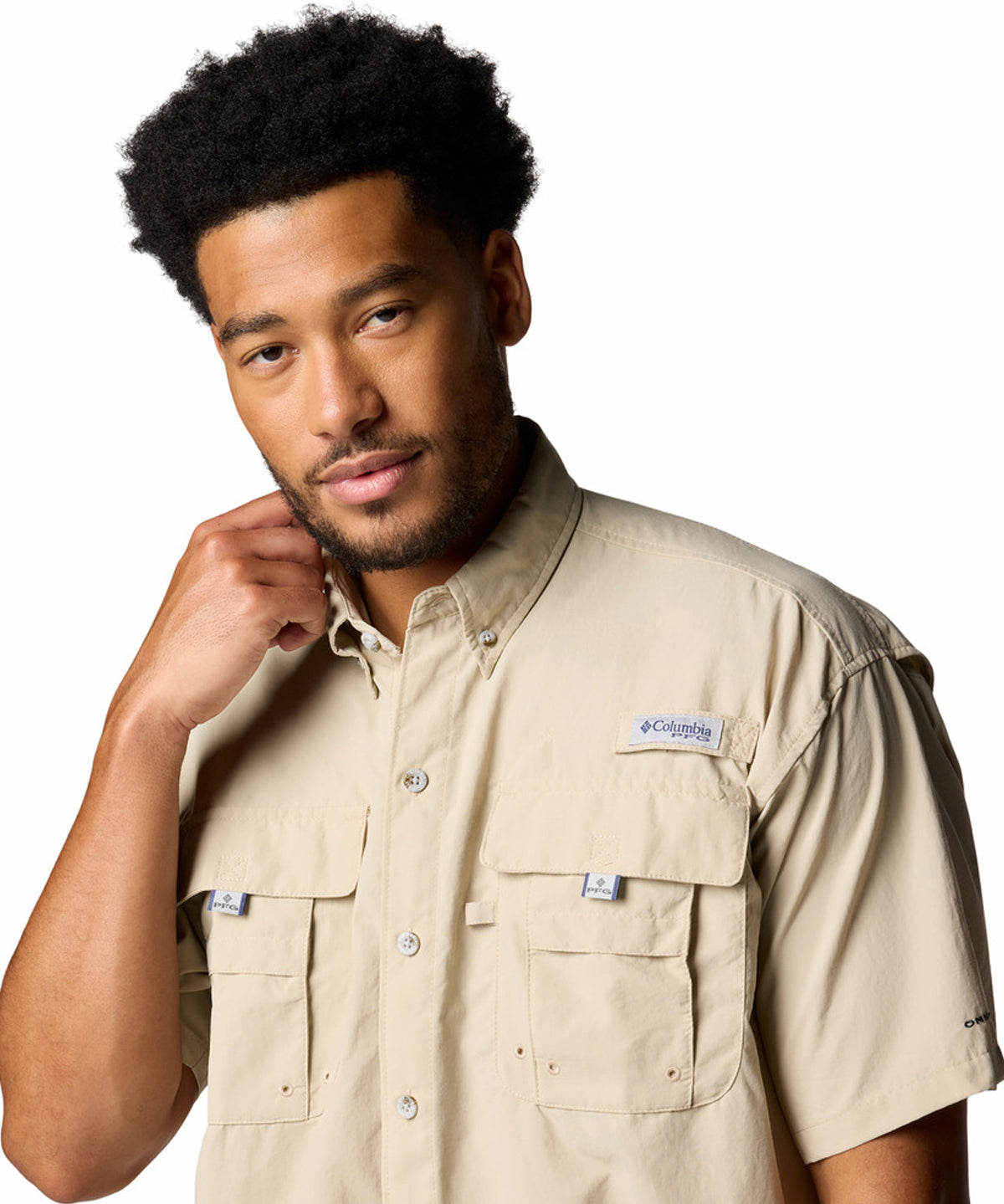 Camisa Manga Corta Hombre PFG Bahama™ II Beige