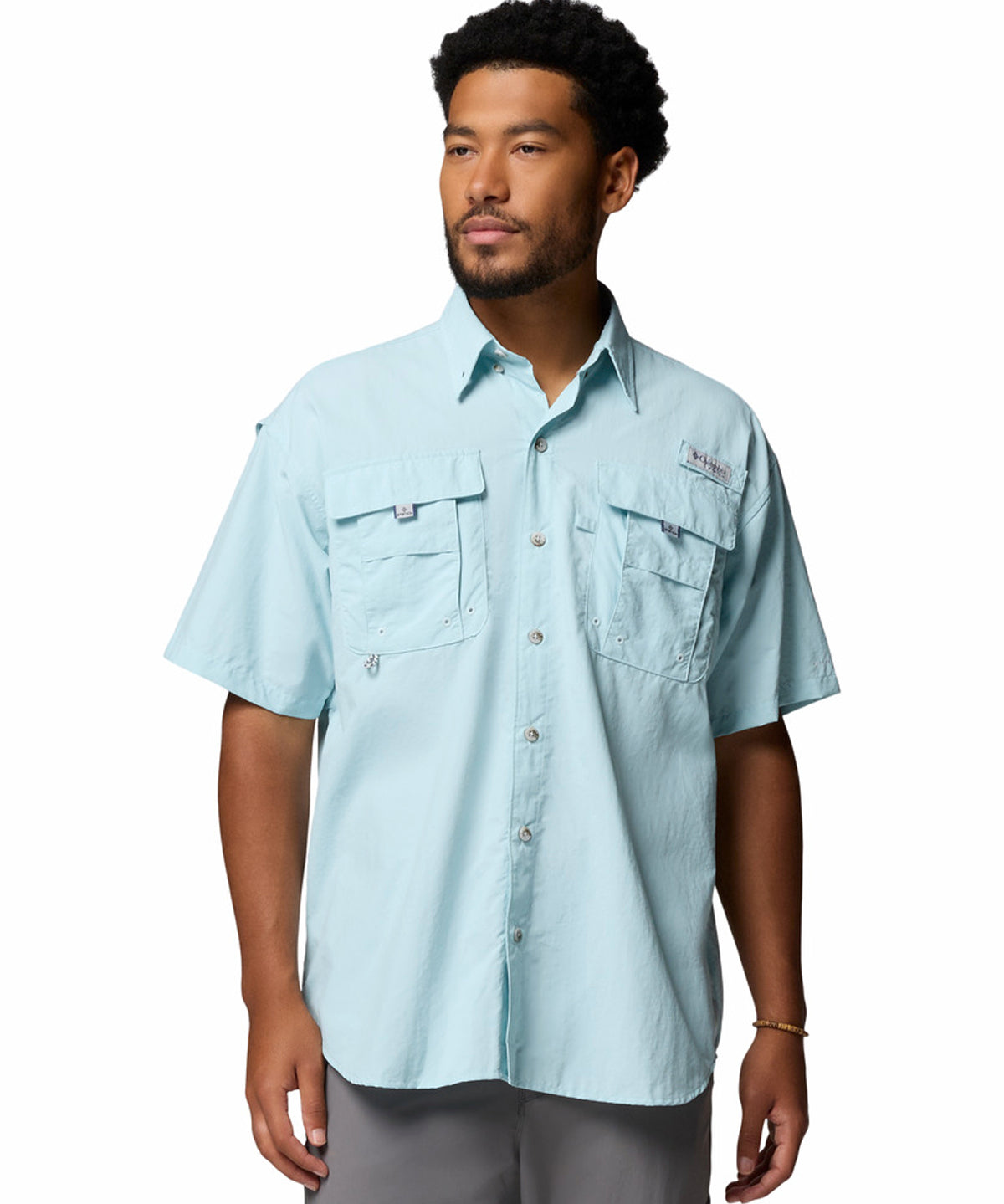 Camisa Manga Corta Hombre PFG Bahama™ II Celeste