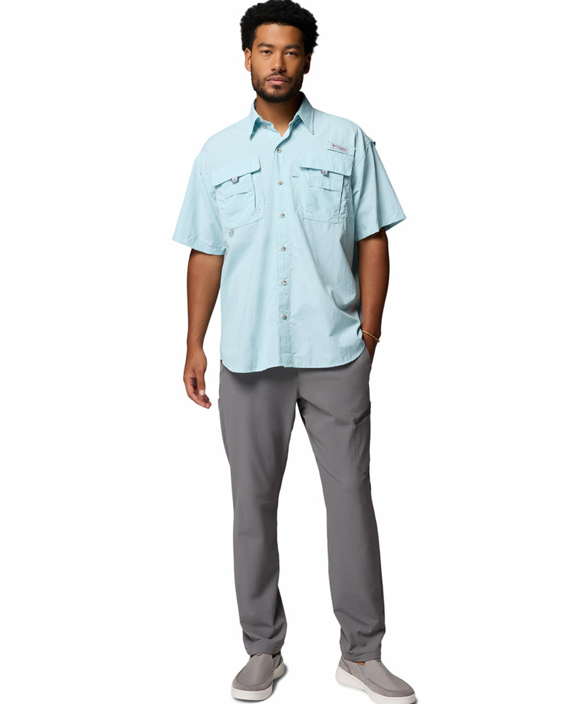 Camisa Manga Corta Hombre PFG Bahama™ II Celeste