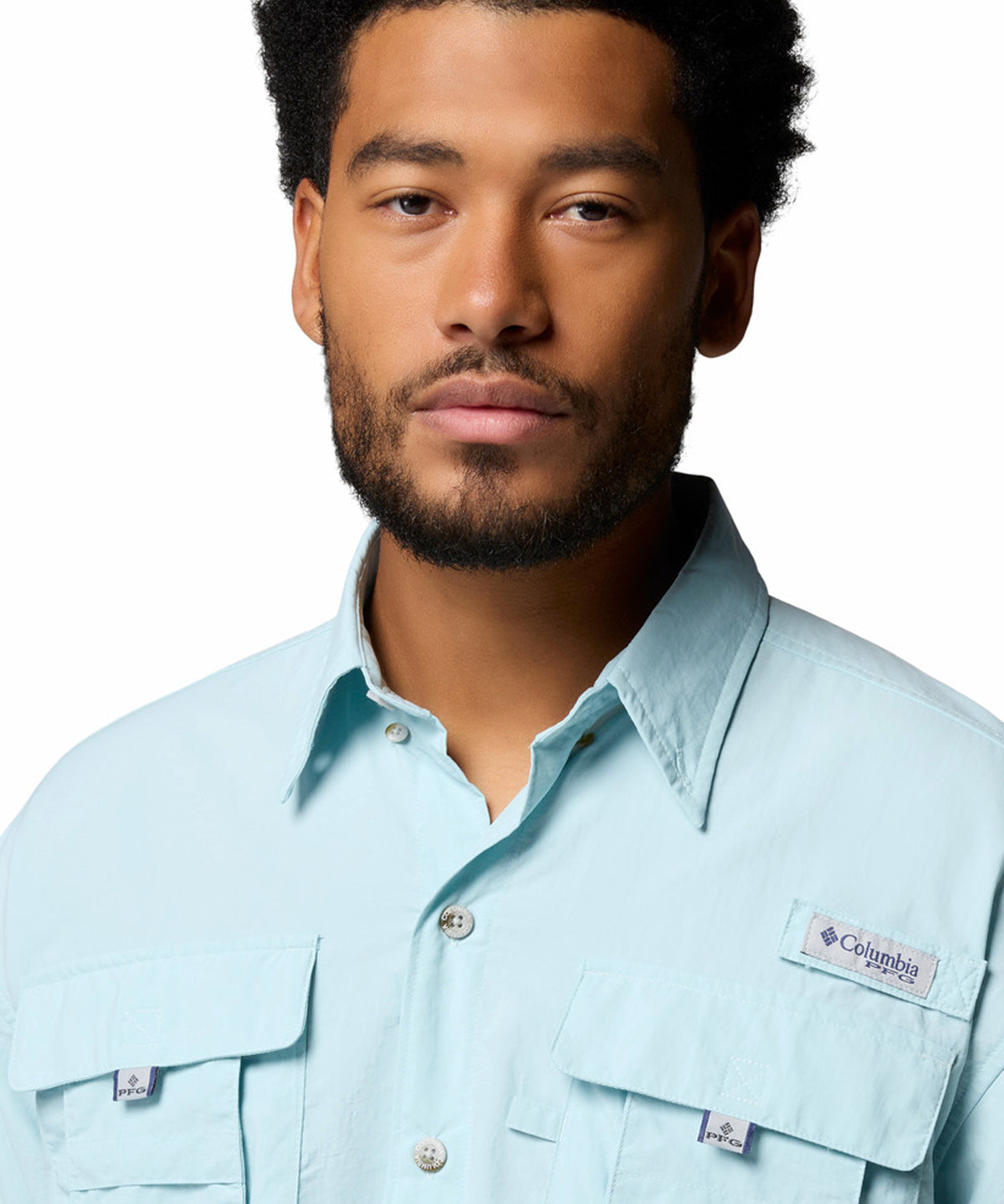 Camisa Manga Corta Hombre PFG Bahama™ II Celeste