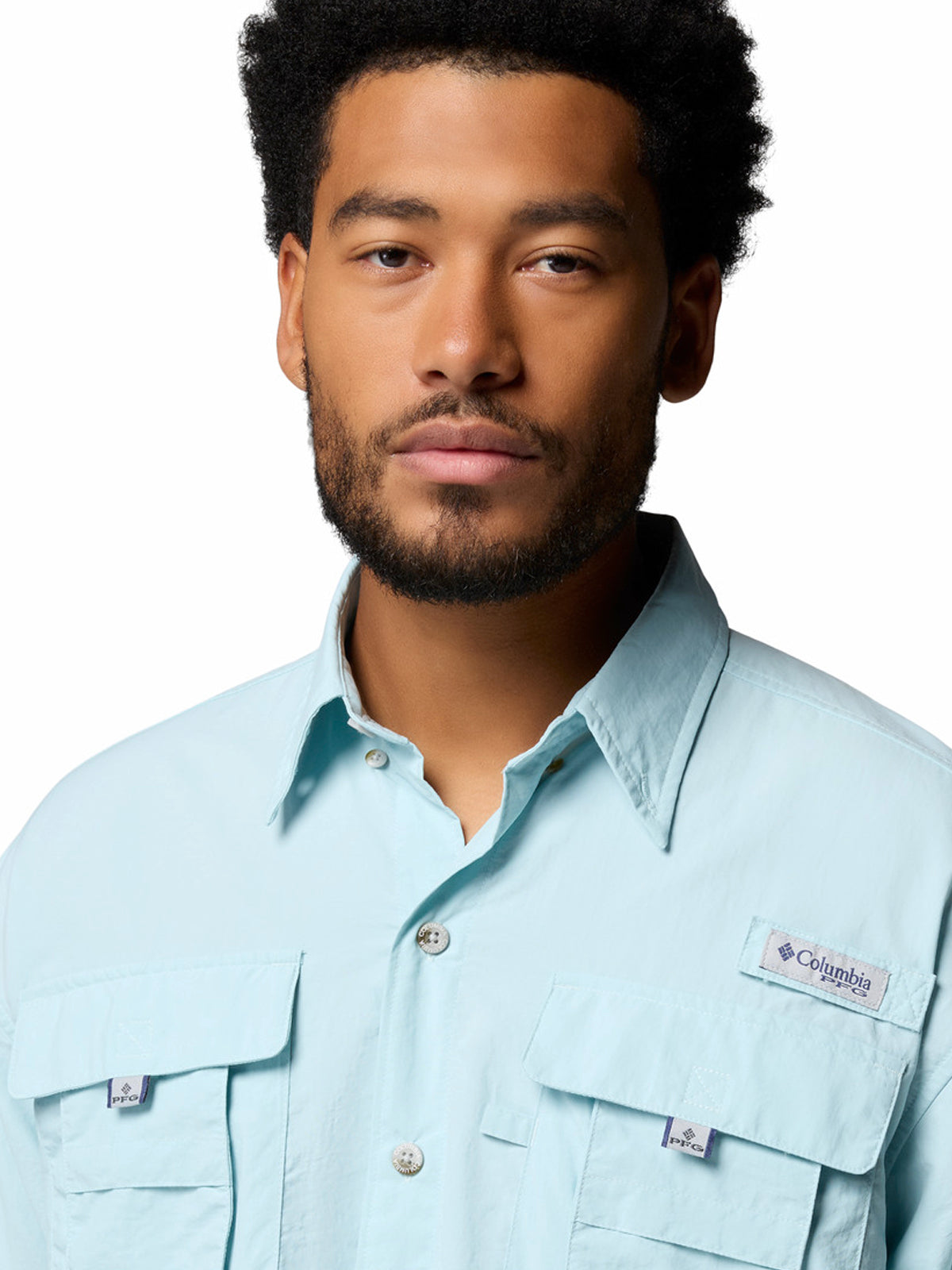 Camisa Manga Corta Hombre PFG Bahama™ II Celeste