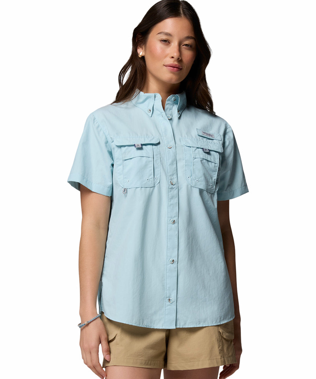 Blusa Manga Corta Mujer PFG Bahama™ II Celeste