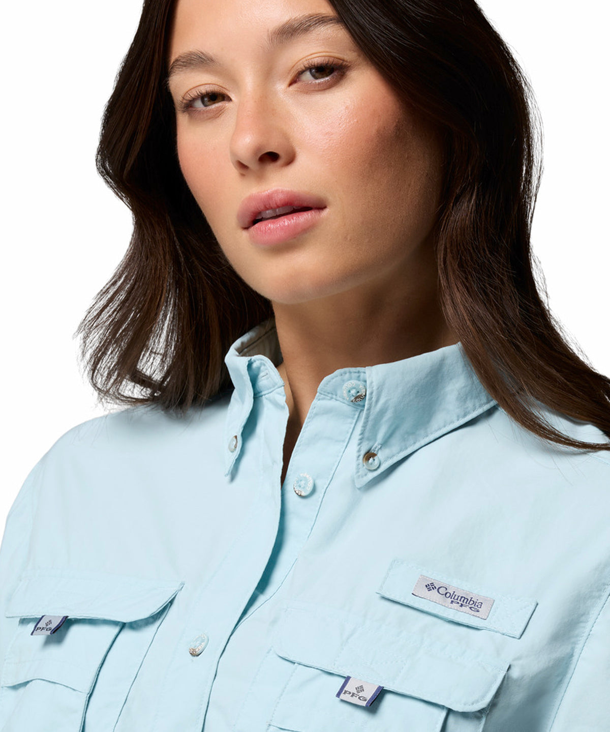Blusa Manga Corta Mujer PFG Bahama™ II Celeste