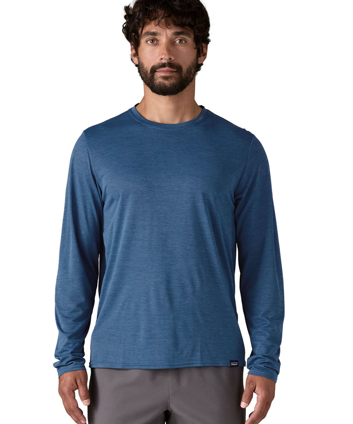 Polo Manga Larga Hombre Capilene® Cool Daily Shirt Clement Blue - Light Clement Blue X-Dye