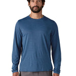 Polo Manga Larga Hombre Capilene® Cool Daily Shirt Clement Blue - Light Clement Blue X-Dye