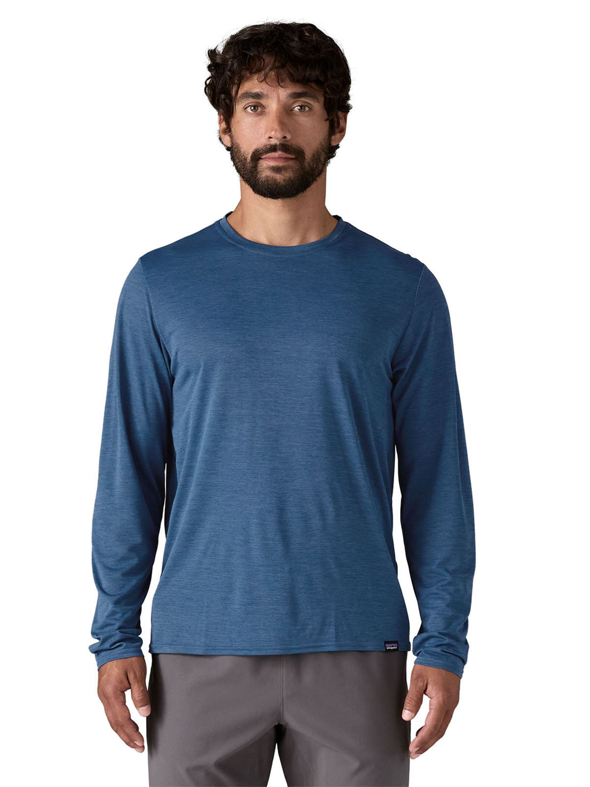 Polo Manga Larga Hombre Capilene® Cool Daily Shirt Clement Blue - Light Clement Blue X-Dye