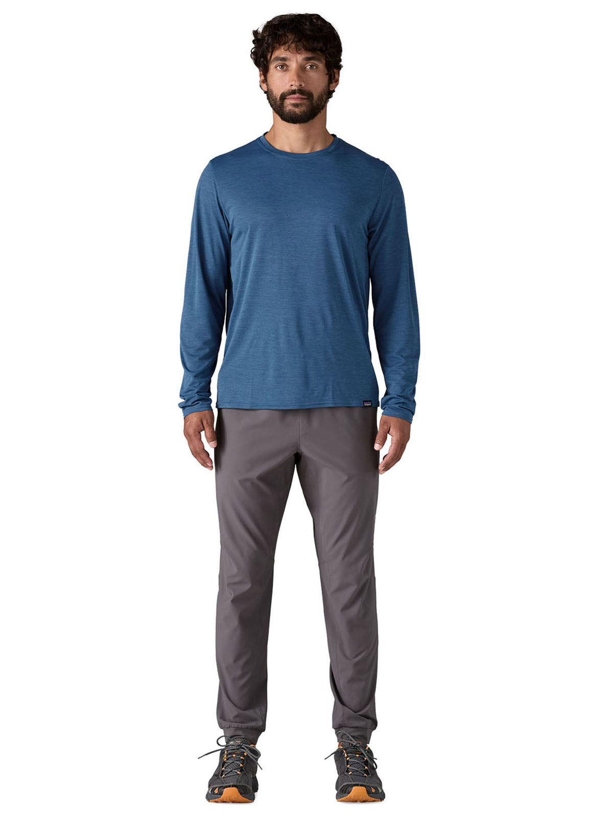 Polo Manga Larga Hombre Capilene® Cool Daily Shirt Clement Blue - Light Clement Blue X-Dye