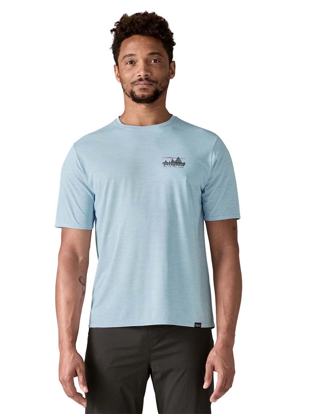 Polo Manga Corta Hombre Capilene® Cool Daily Graphic Shirt '73 Skyline: Fleck Blue