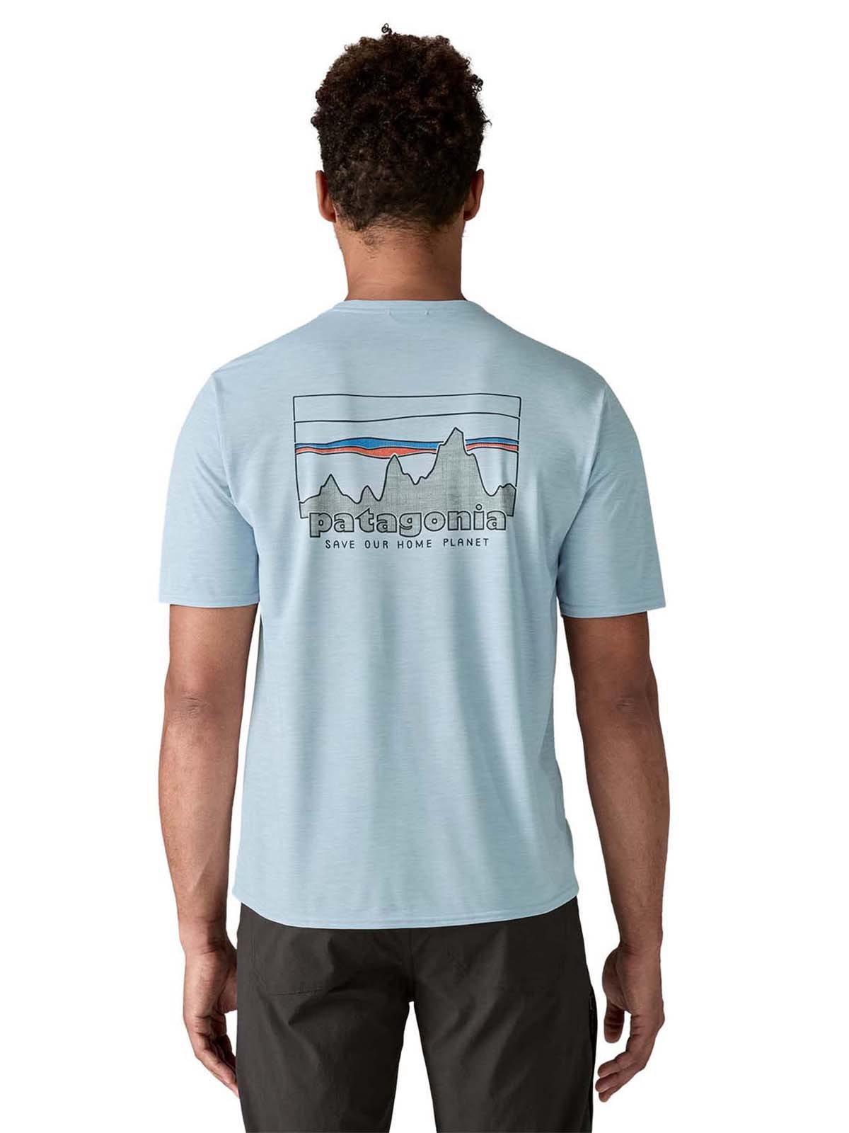 Polo Manga Corta Hombre Capilene® Cool Daily Graphic Shirt '73 Skyline: Fleck Blue