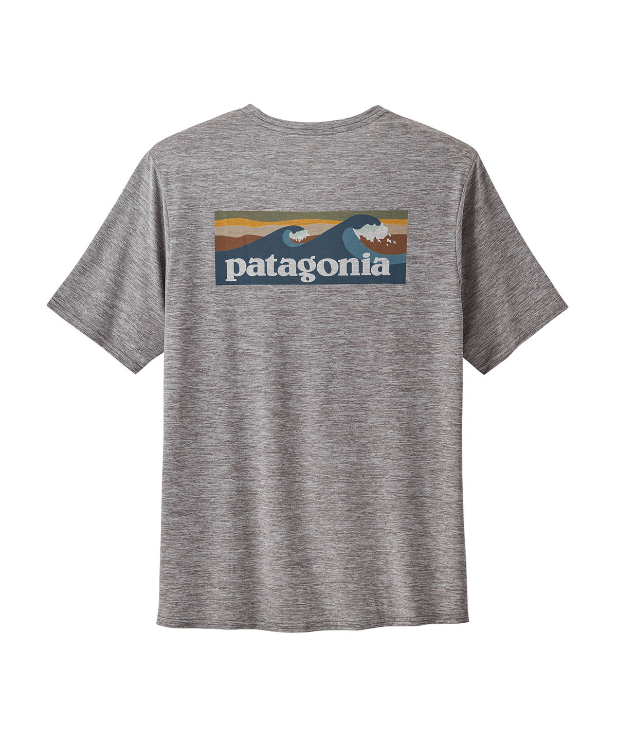 Polo Manga Corta Hombre Capilene® Cool Daily Graphic Shirt - Waters Boardshort Logo Abalone Blue: Feather Grey
