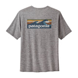 Polo Manga Corta Hombre Capilene® Cool Daily Graphic Shirt - Waters Boardshort Logo Abalone Blue: Feather Grey
