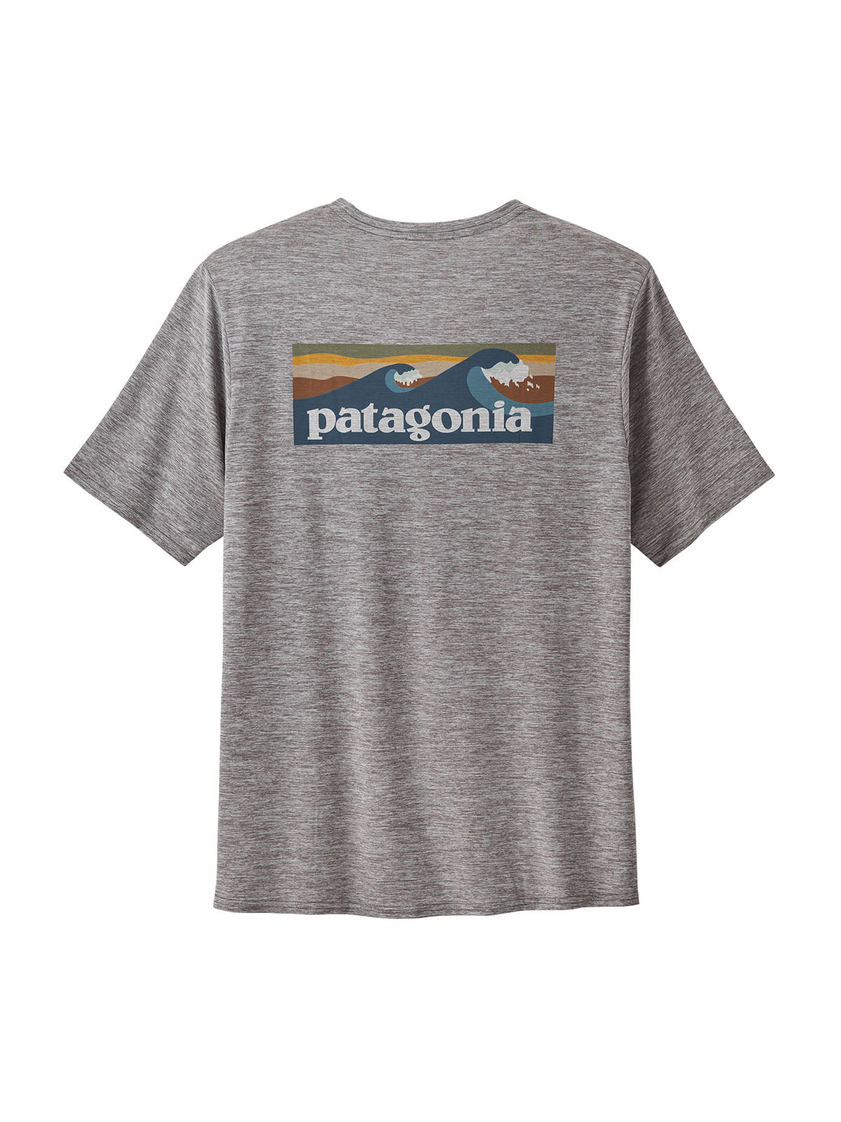 Polo Manga Corta Hombre Capilene® Cool Daily Graphic Shirt - Waters Boardshort Logo Abalone Blue: Feather Grey