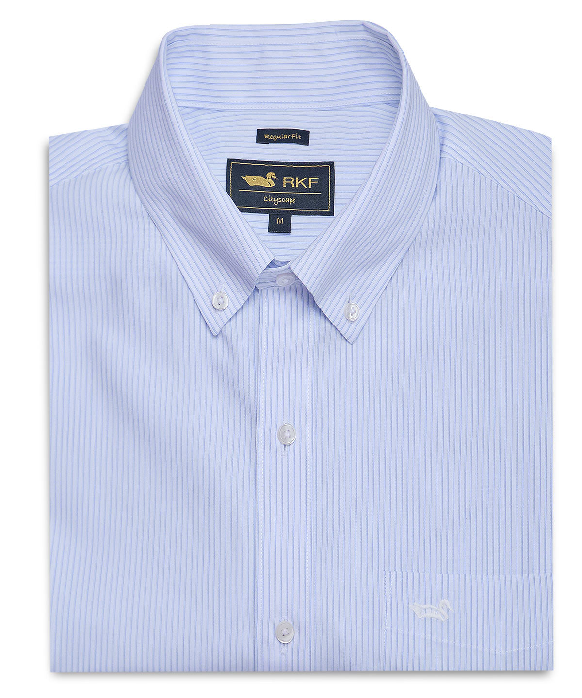 Camisa libre de arrugas para hombre a rayas