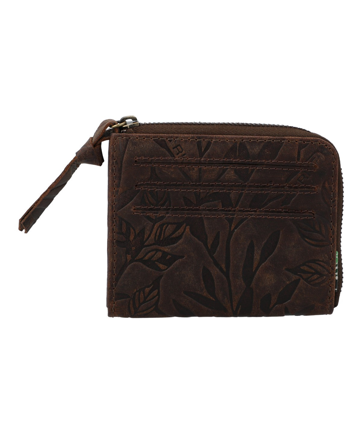 Billetera Para Mujer Cuero Hu Leaves Cardzip Marrón Rockford Marrón