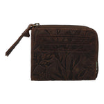 Billetera Para Mujer Cuero Hu Leaves Cardzip Marrón Rockford Marrón