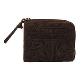 Billetera Para Mujer Cuero Hu Leaves Cardzip Marrón Rockford Marrón