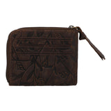 Billetera Para Mujer Cuero Hu Leaves Cardzip Marrón Rockford Marrón