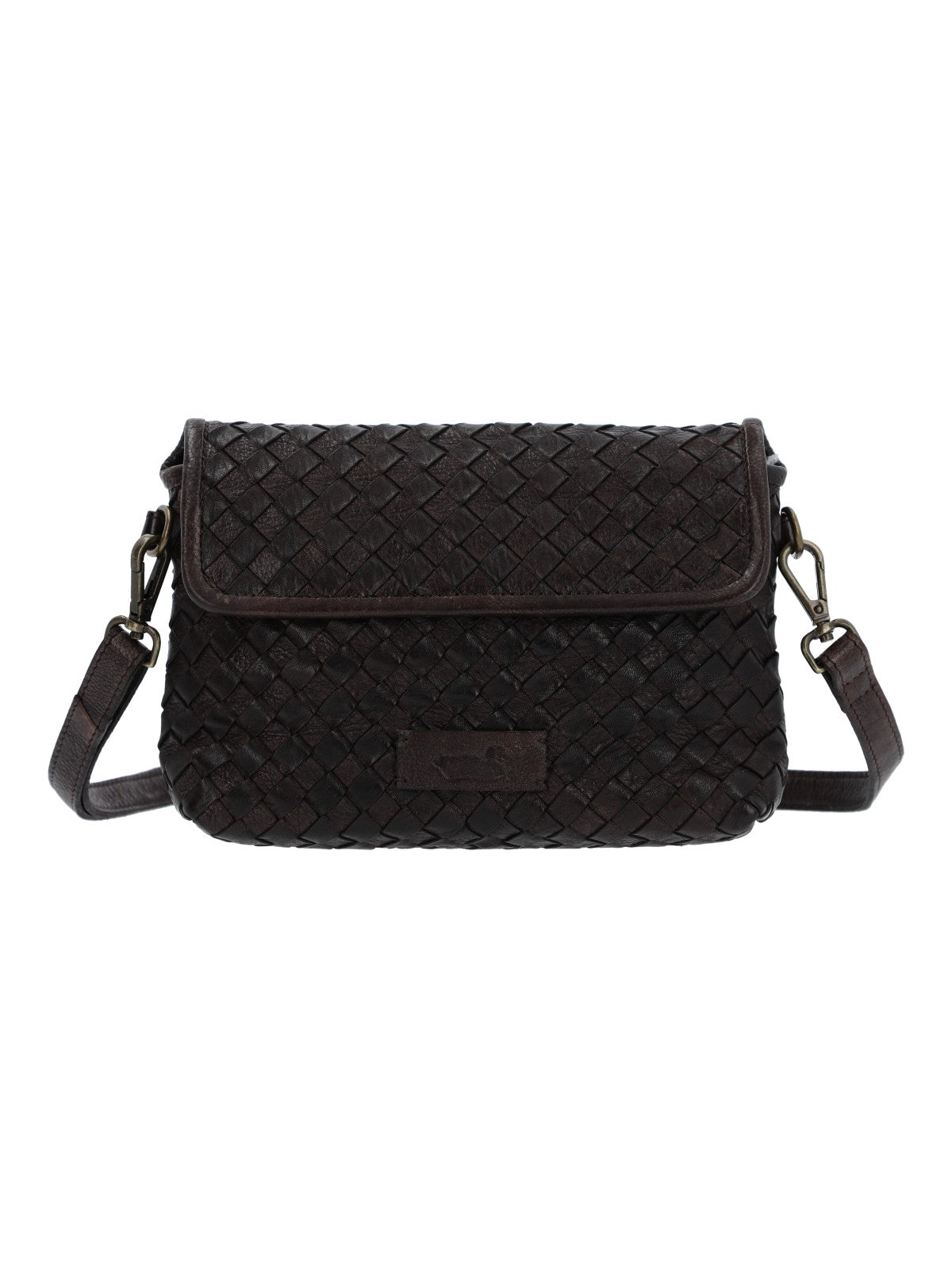 Cartera Para Mujer Cuero Ws Braided Cross Marrón Rockford Marrón