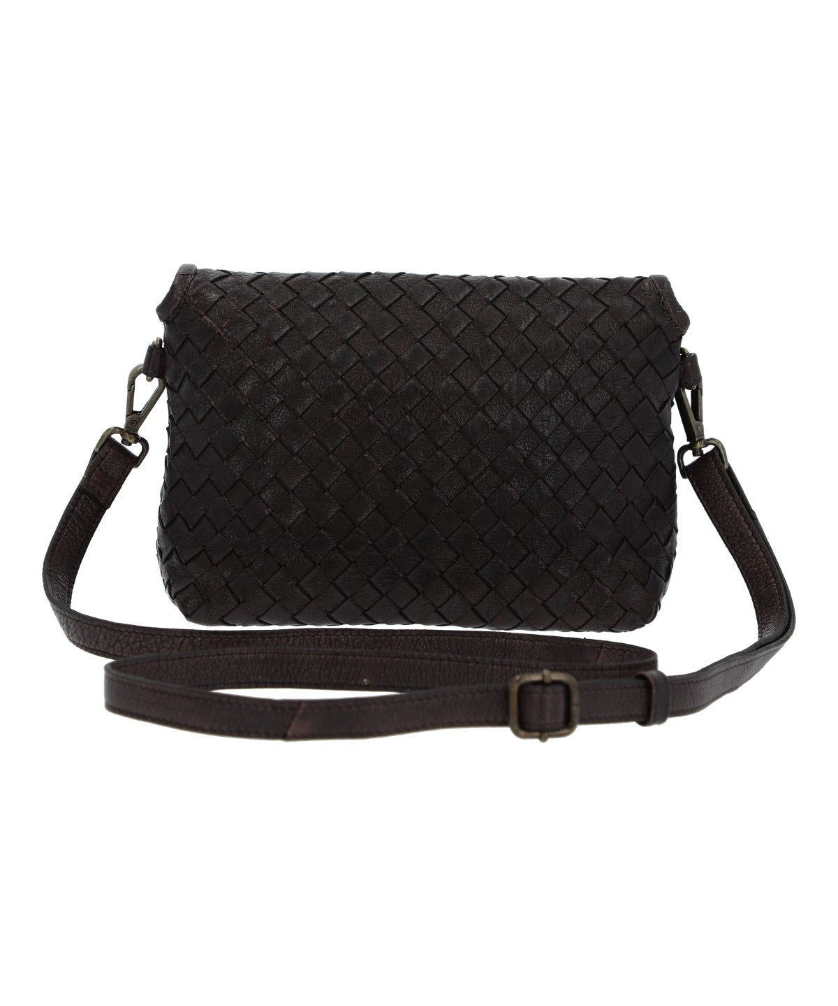 Cartera Para Mujer Cuero Ws Braided Cross Marrón Rockford Marrón