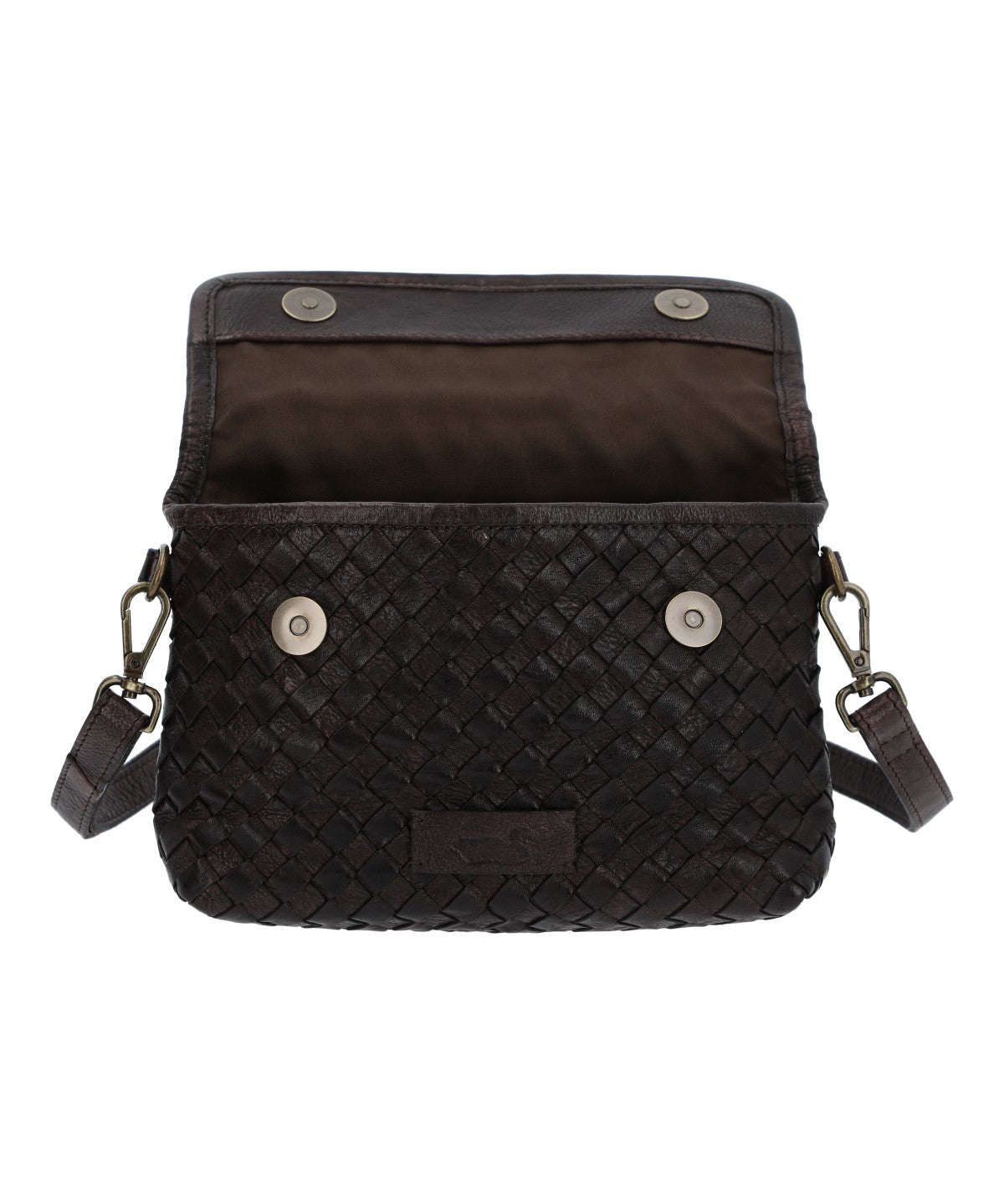 Cartera Para Mujer Cuero Ws Braided Cross Marrón Rockford Marrón