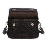 Cartera Para Mujer Cuero Ws Braided Cross Marrón Rockford Marrón