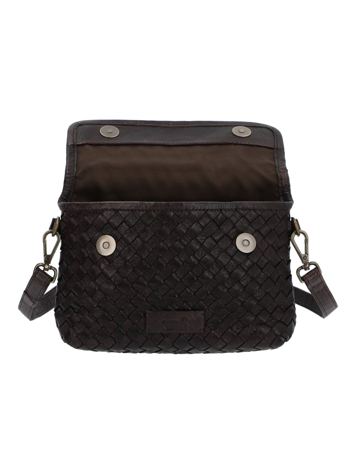 Cartera Para Mujer Cuero Ws Braided Cross Marrón Rockford Marrón
