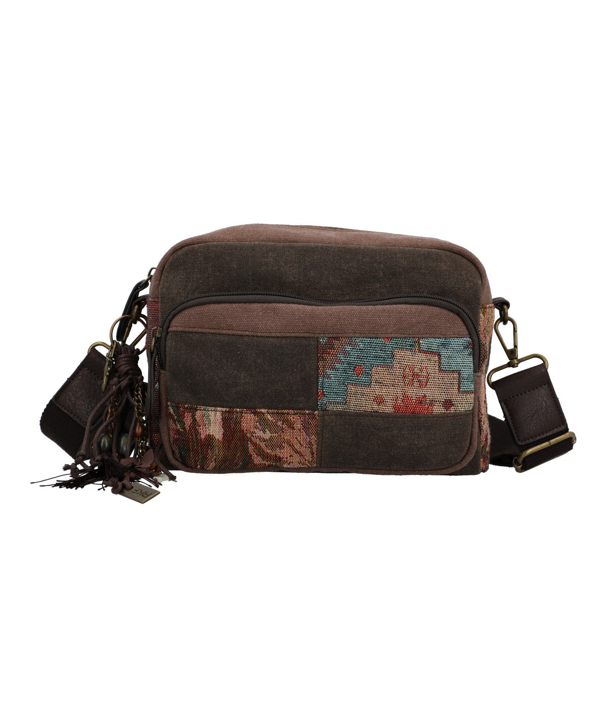 Cartera Para Mujer Textil Kaur Cross Marrón Rockford Marrón