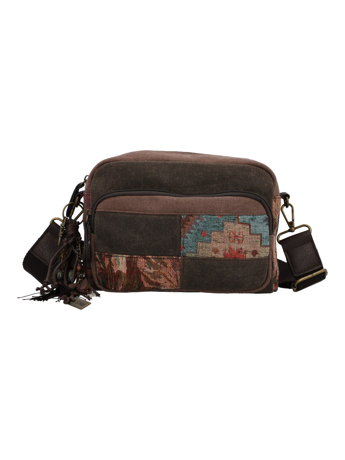 Cartera Para Mujer Textil Kaur Cross Marrón Rockford Marrón