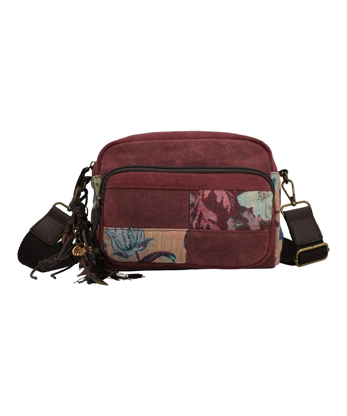 Cartera Para Mujer Textil Kaur Cross Marrón Rockford Marrón