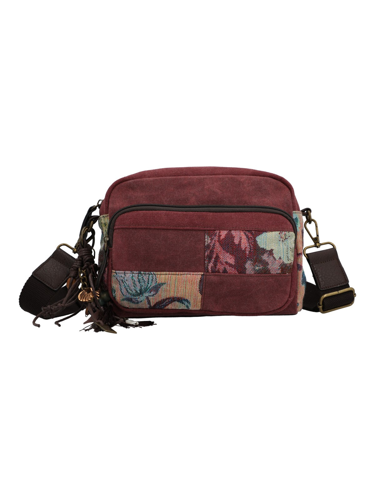 Cartera Para Mujer Textil Kaur Cross Marrón Rockford Marrón