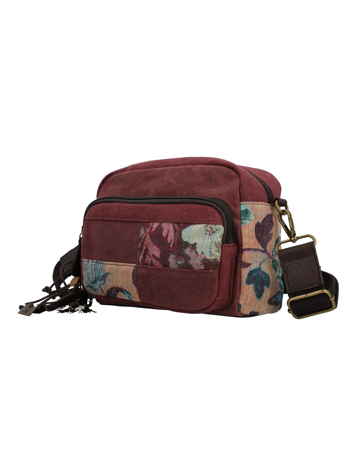 Cartera Para Mujer Textil Kaur Cross Marrón Rockford Marrón