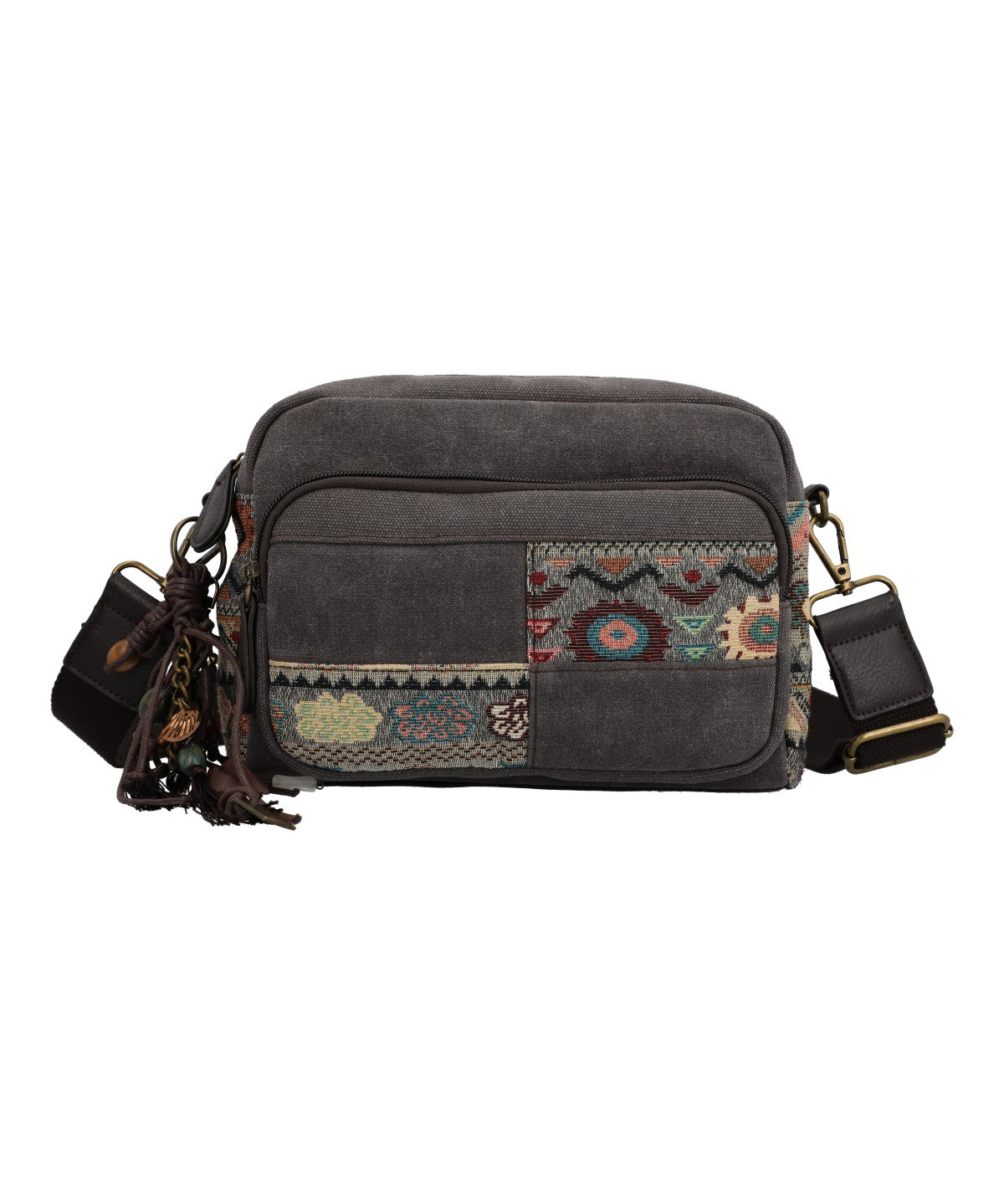 Cartera Para Mujer Textil Kaur Cross Gris Rockford Gris