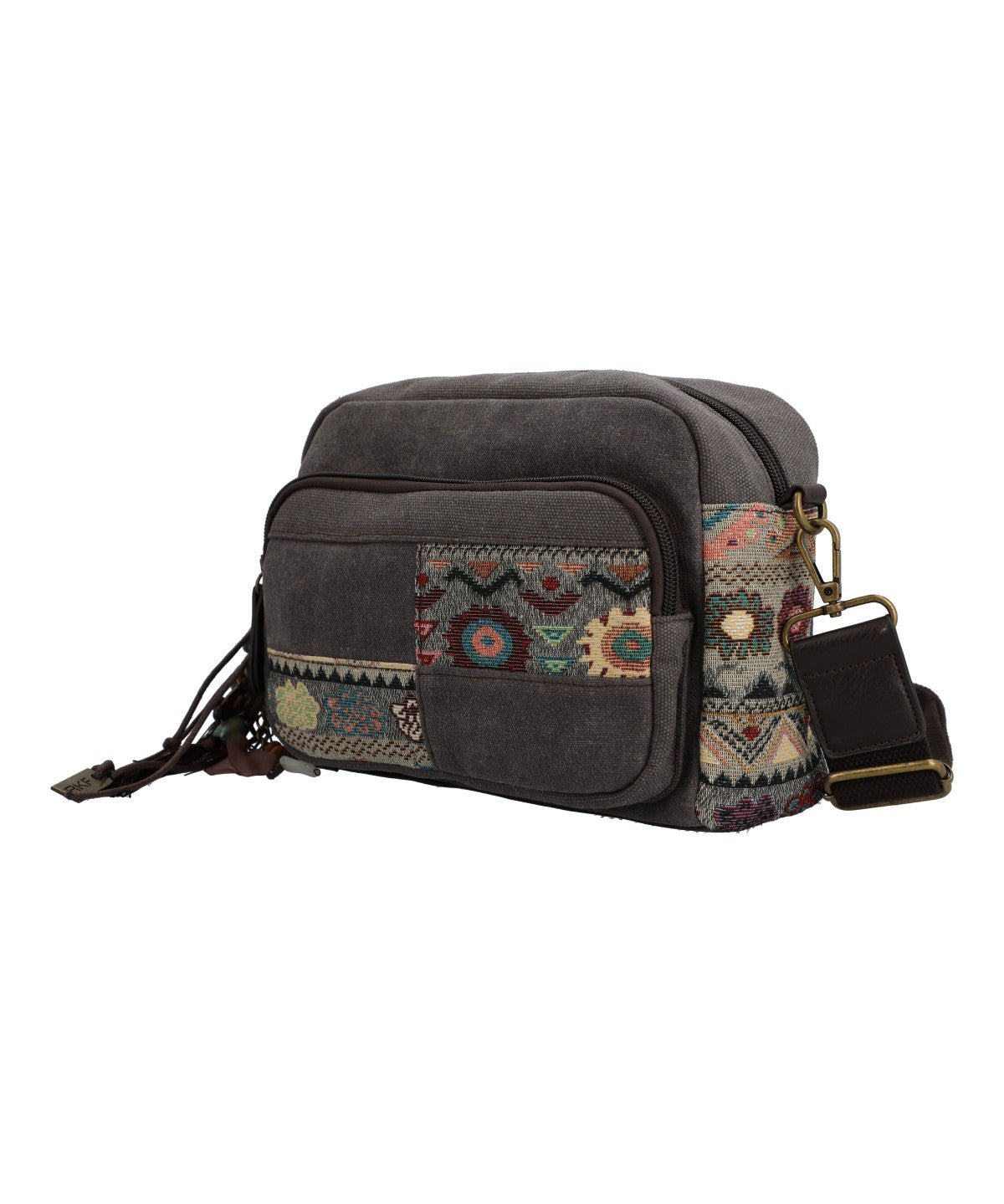 Cartera Para Mujer Textil Kaur Cross Gris Rockford Gris