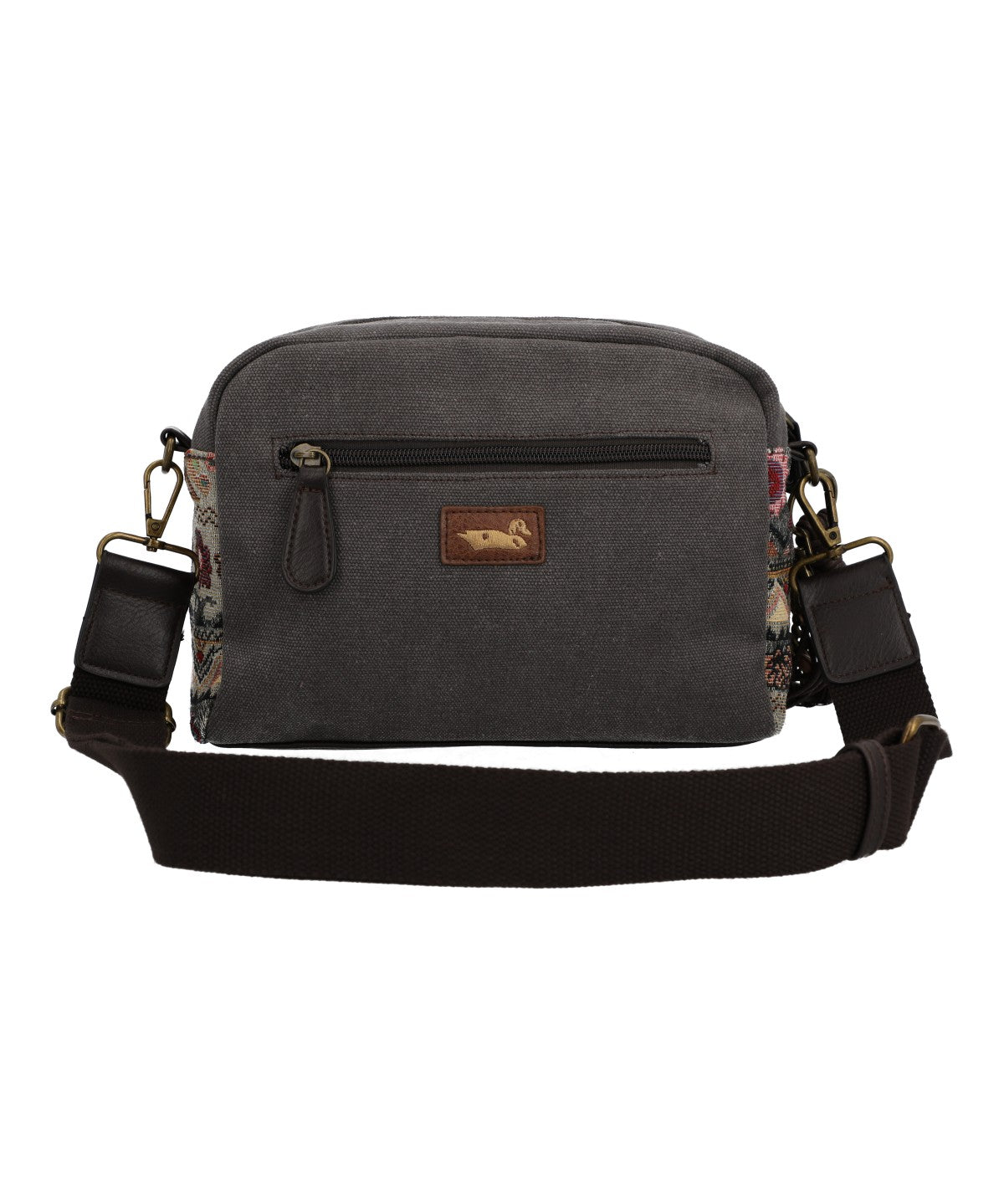 Cartera Para Mujer Textil Kaur Cross Gris Rockford Gris