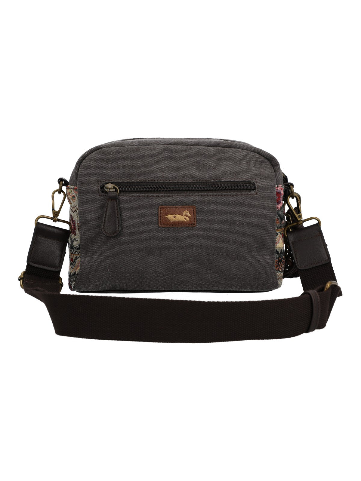 Cartera Para Mujer Textil Kaur Cross Gris Rockford Gris