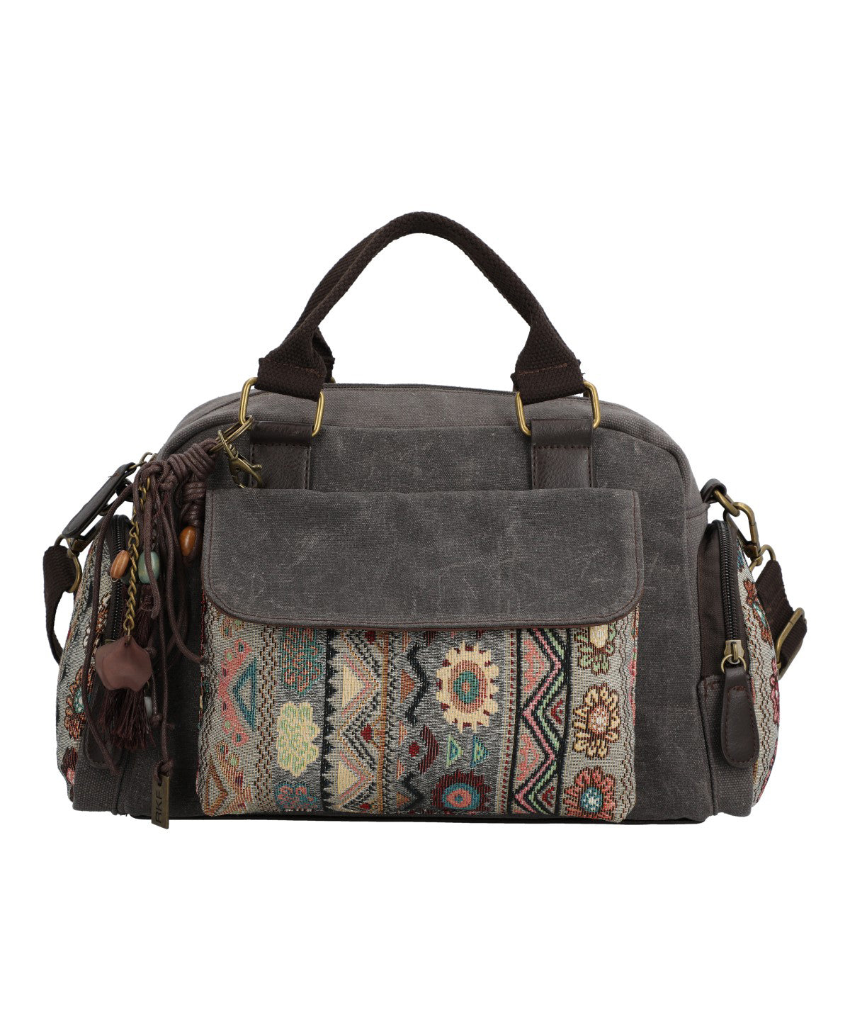 Cartera Para Mujer Papel Tzeltal Bag Gris Rockford Gris