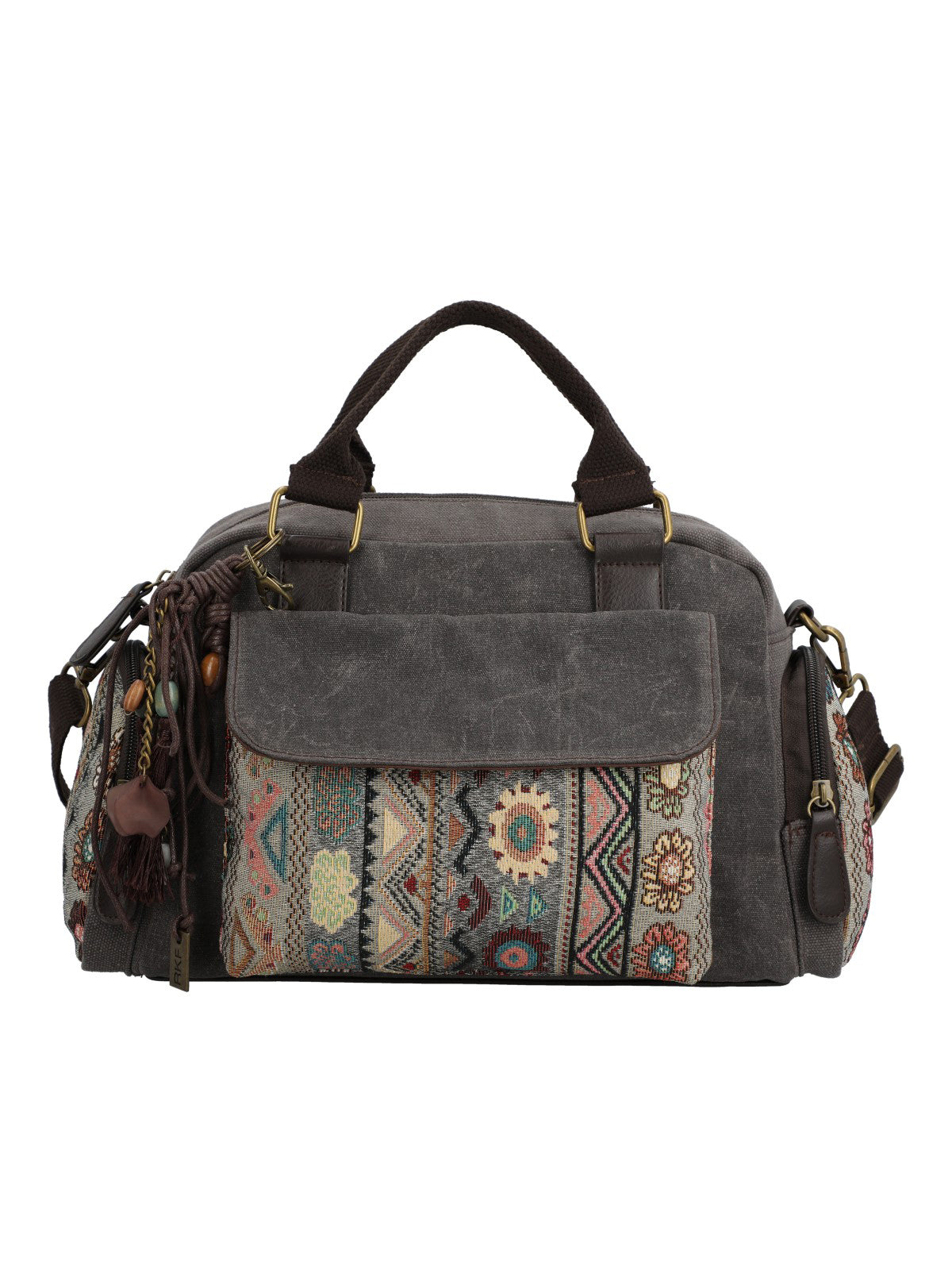 Cartera Para Mujer Papel Tzeltal Bag Gris Rockford Gris