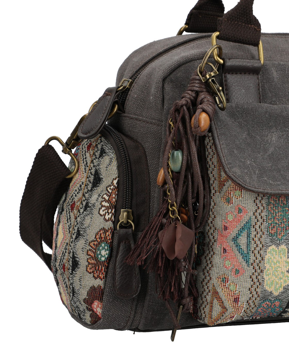 Cartera Para Mujer Papel Tzeltal Bag Gris Rockford Gris