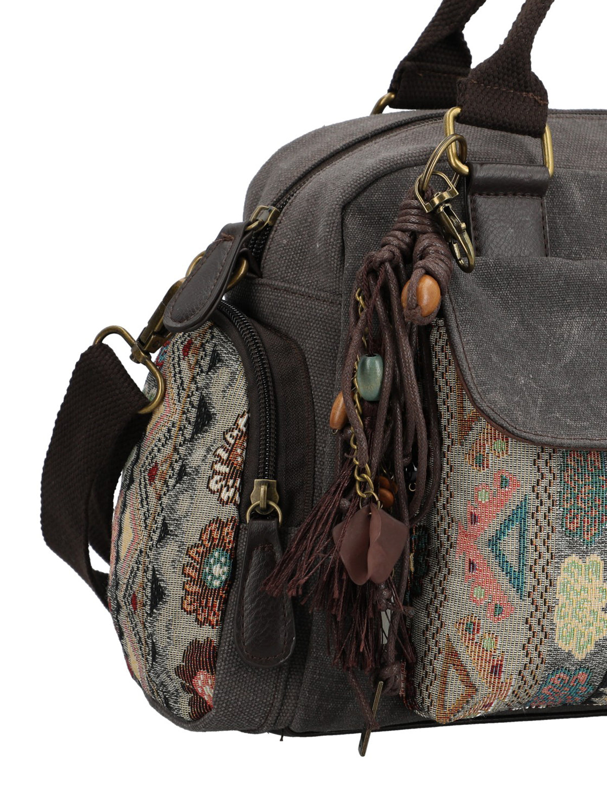 Cartera Para Mujer Papel Tzeltal Bag Gris Rockford Gris