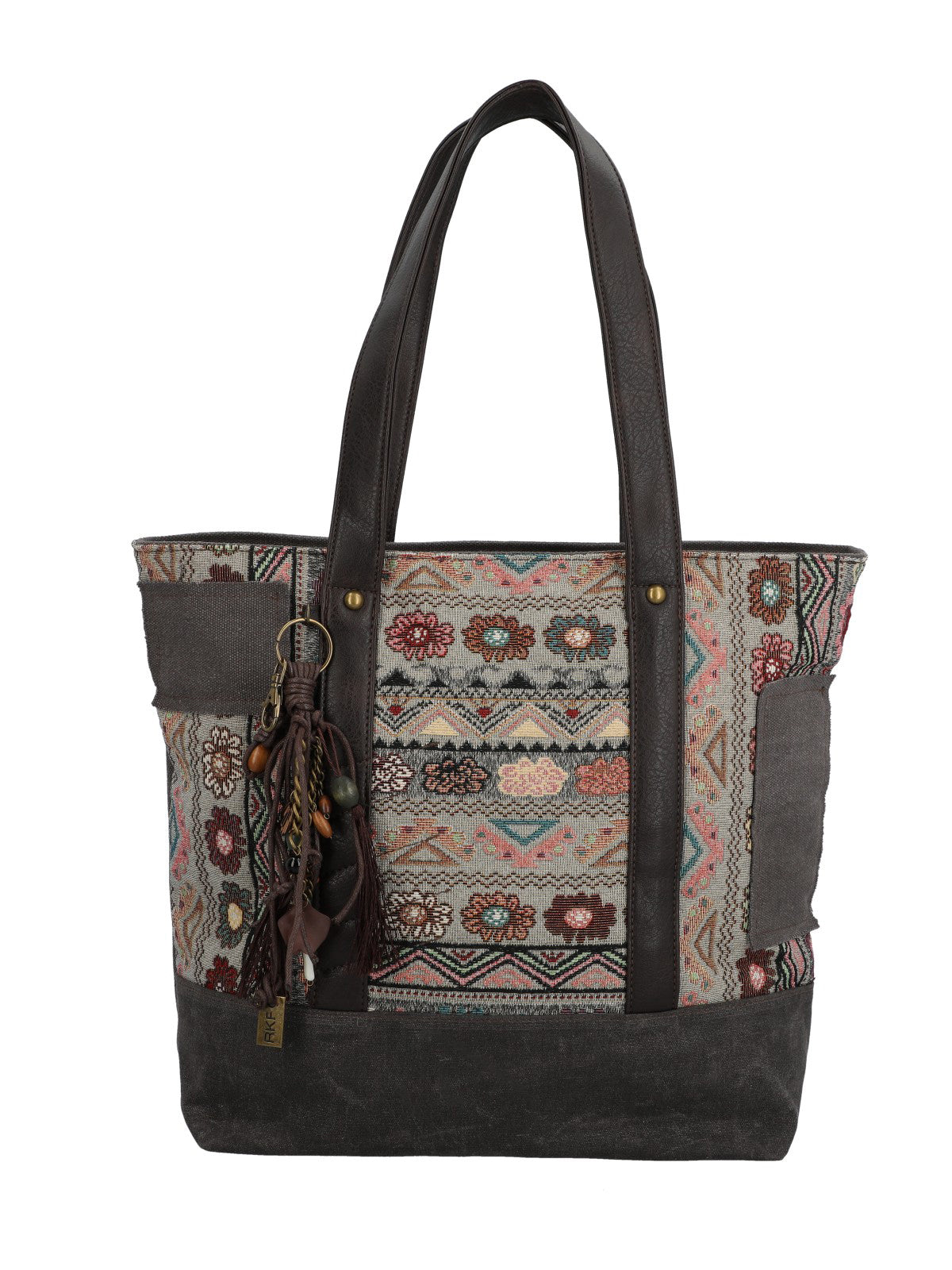 Cartera Para Mujer Textil Fauii Tote Gris Rockford Gris