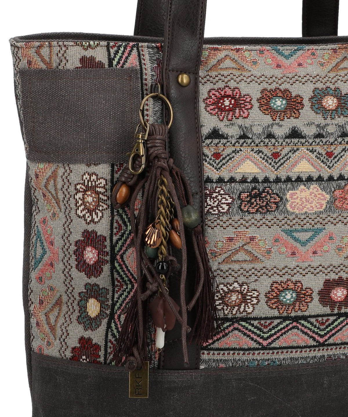 Cartera Para Mujer Textil Fauii Tote Gris Rockford Gris