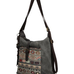Cartera Para Mujer Textil Inti Hobo Gris Rockford Gris