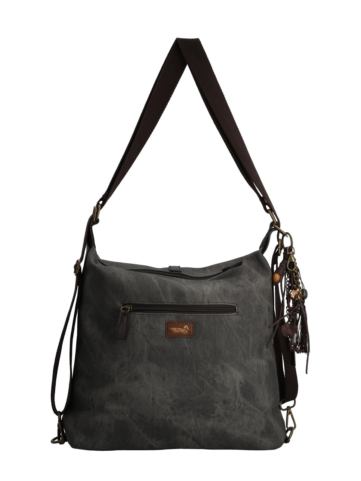 Cartera Para Mujer Textil Inti Hobo Gris Rockford Gris