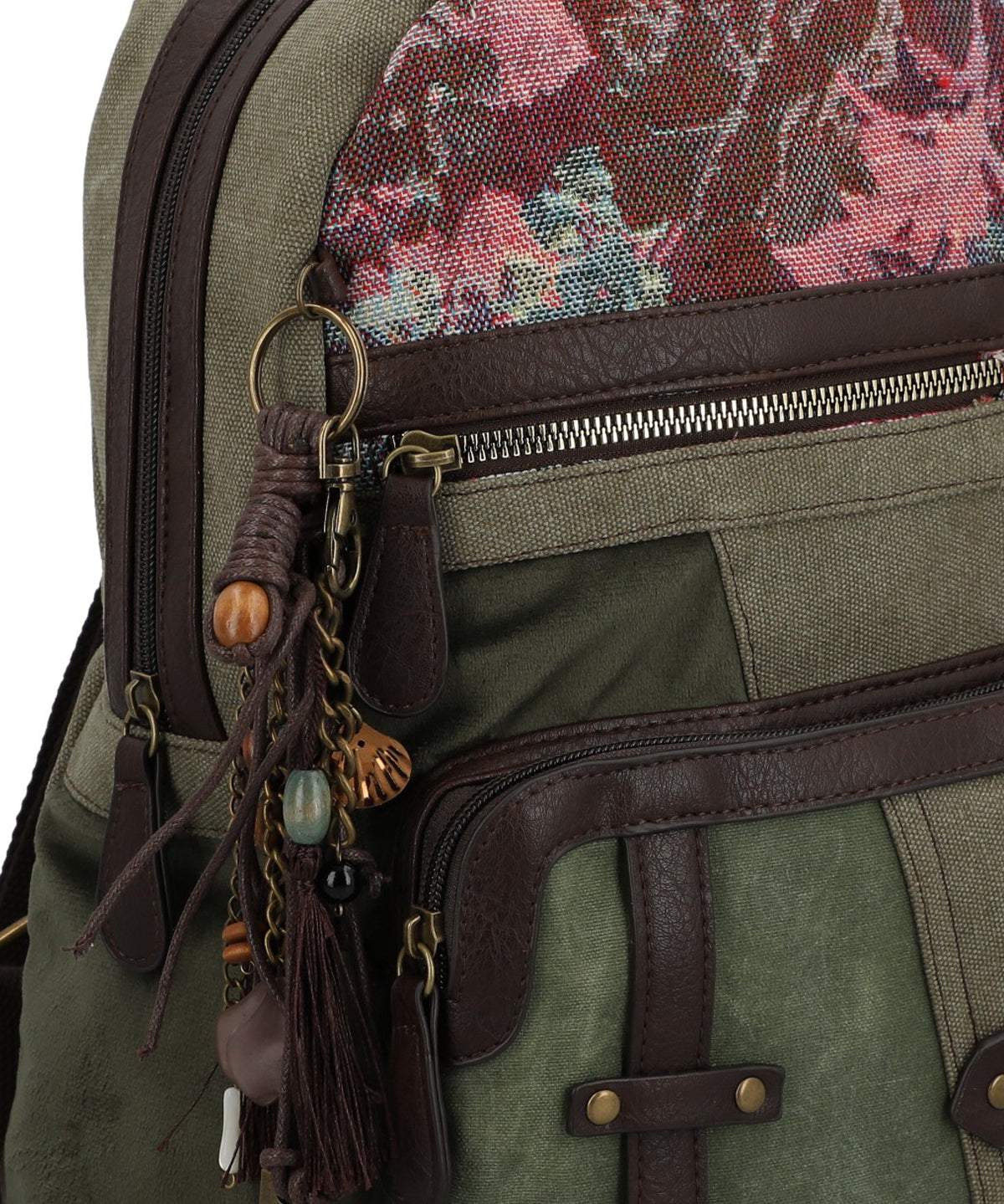 Mochila Para Mujer Textil Carmin Back Verde Rockford Verde