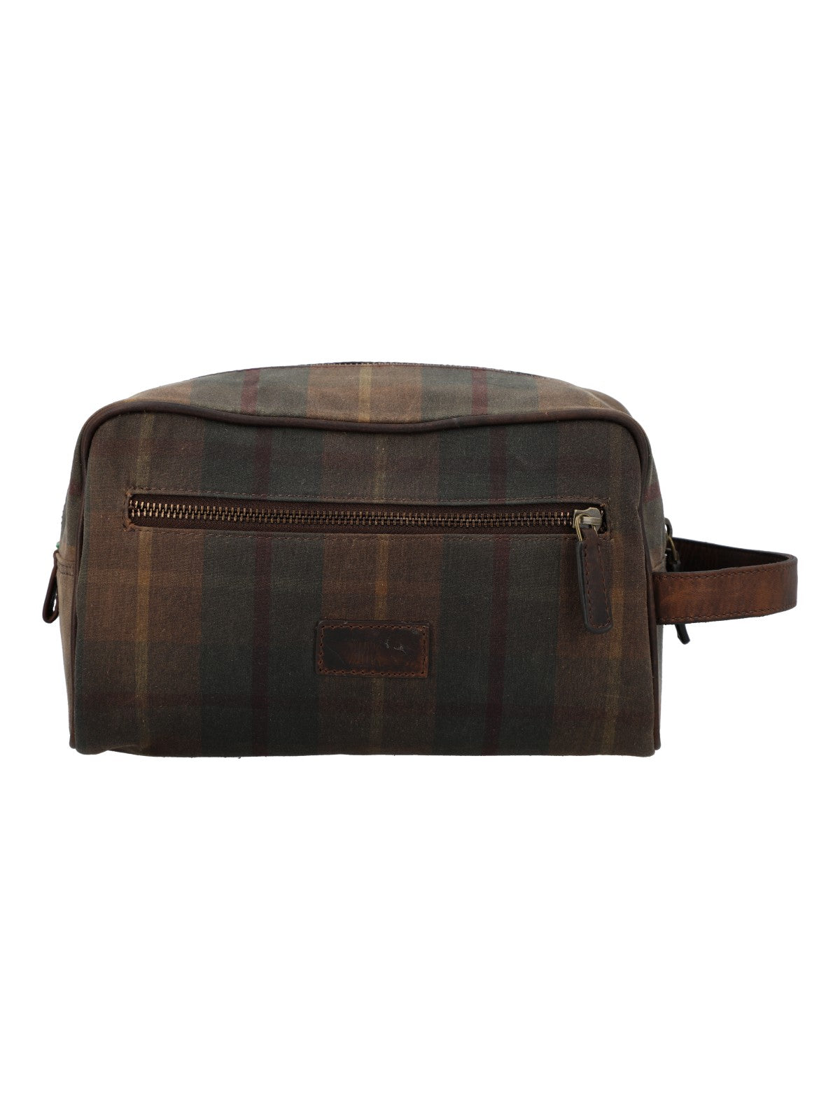 Neceser Unisex Canvas Engrasado Inglés Y Cuero Uk Windsor Toiletry Marrón Rockford Marrón