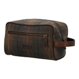 Neceser Unisex Canvas Engrasado Inglés Y Cuero Uk Windsor Toiletry Marrón Rockford Marrón