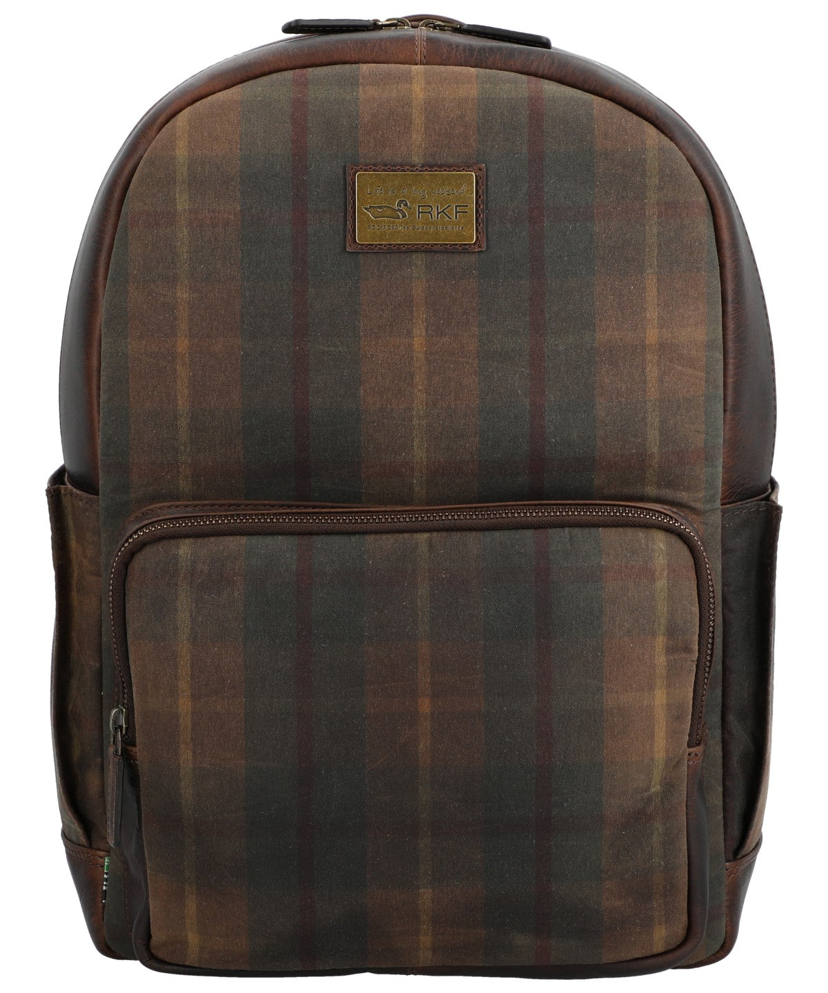 Mochila Unisex Canvas Engrasado Inglés Y Cuero Uk Cardiff Back Marrón Rockford Marrón