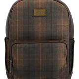 Mochila Unisex Canvas Engrasado Inglés Y Cuero Uk Cardiff Back Marrón Rockford Marrón