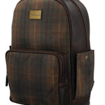 Mochila Unisex Canvas Engrasado Inglés Y Cuero Uk Cardiff Back Marrón Rockford Marrón