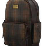 Mochila Unisex Canvas Engrasado Inglés Y Cuero Uk Cardiff Back Marrón Rockford Marrón
